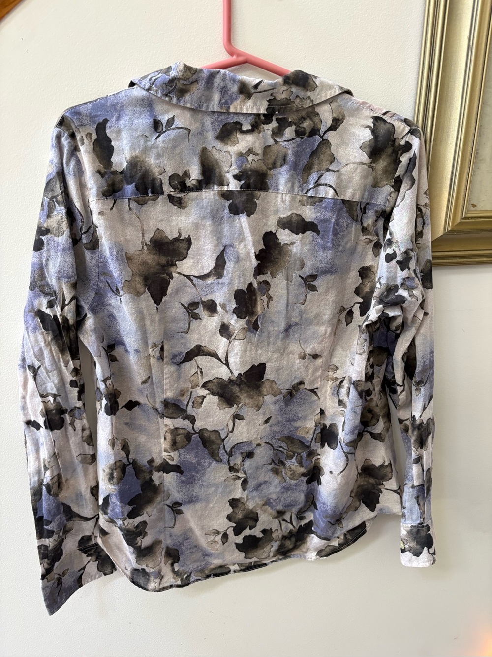 Coldwater Creek Women's Floral Button-Front Shirt - Purple & Brown - Picture 5 of 5